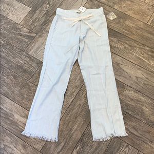 Light blue and white stripe pant